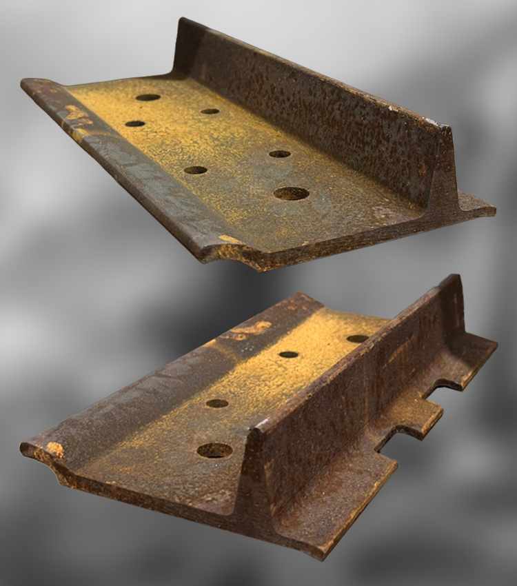 slijtage aan bulldozer rupsplaten